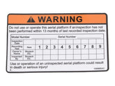 109985 Decal, No Inspection | Skyjack